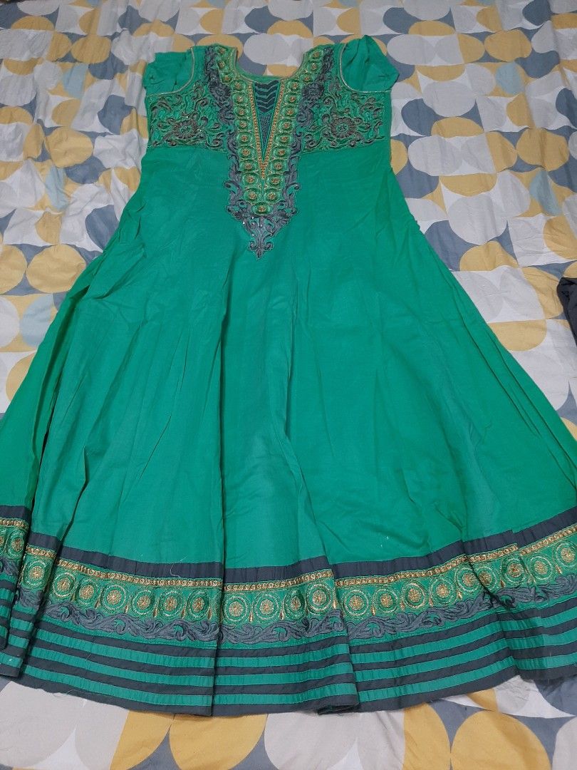 Punjabi suit in green outlet colour