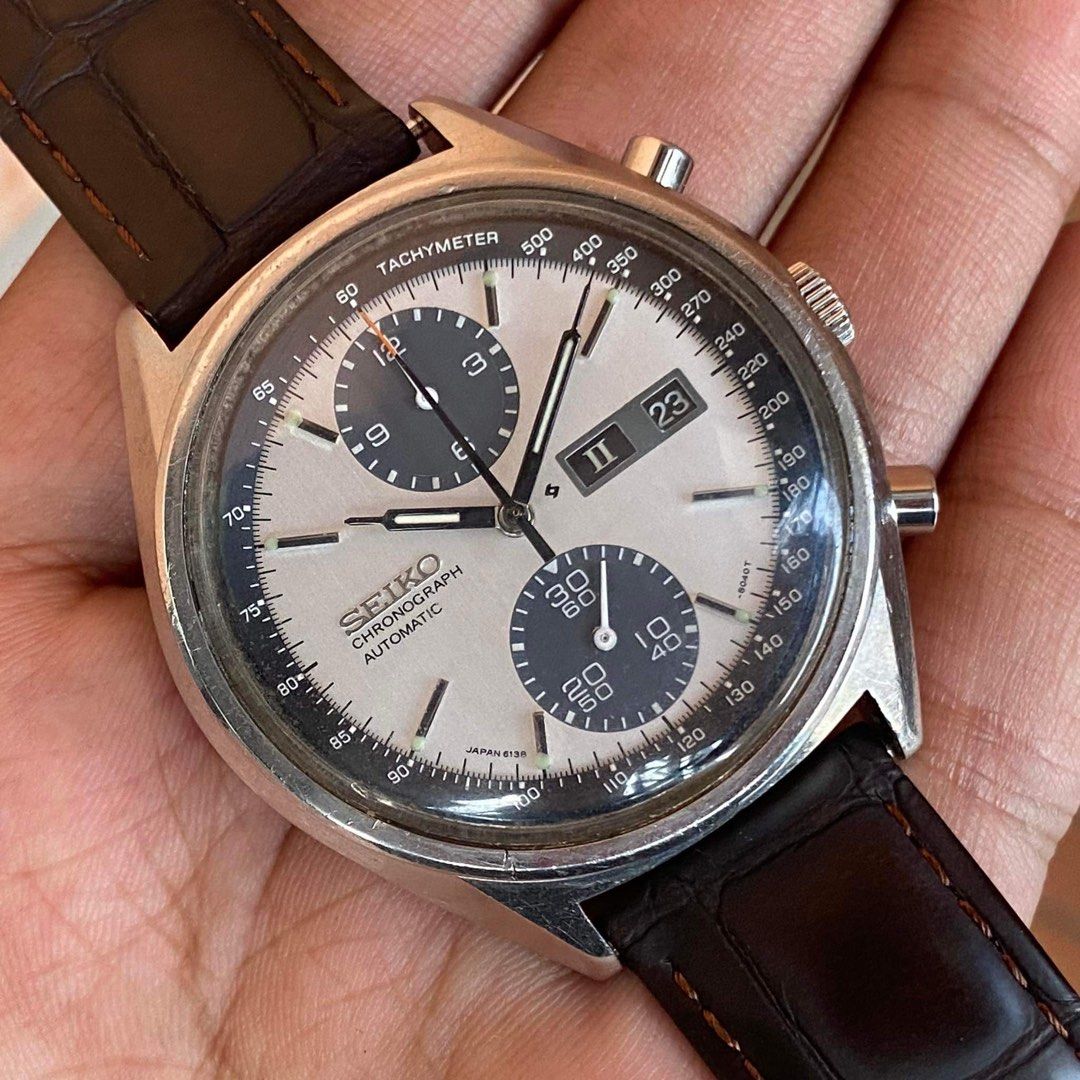 Seiko Quartz Wristwatches With Chronograph Vintage SEIKO Panda