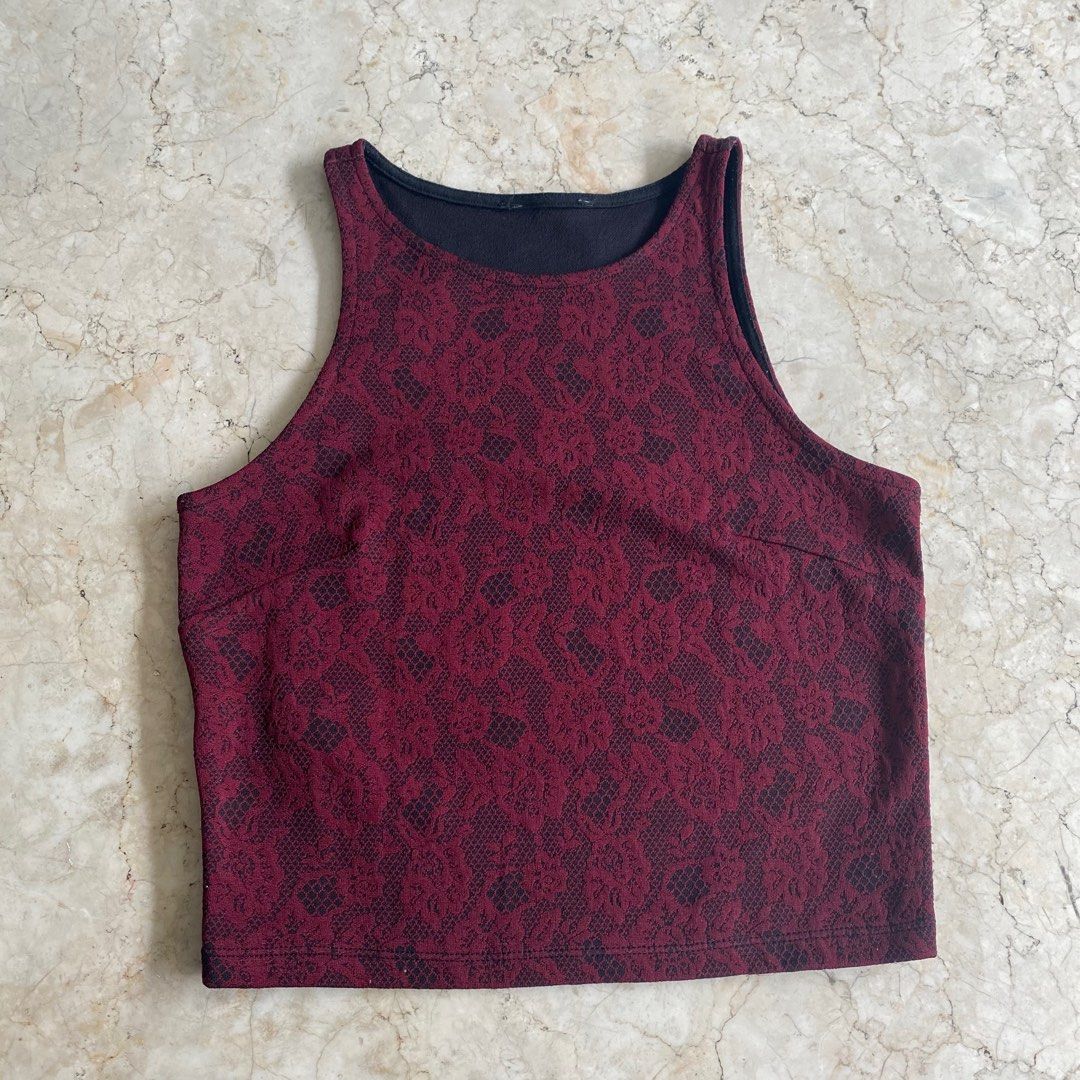 Red Patent Leather Halter Top main image 0