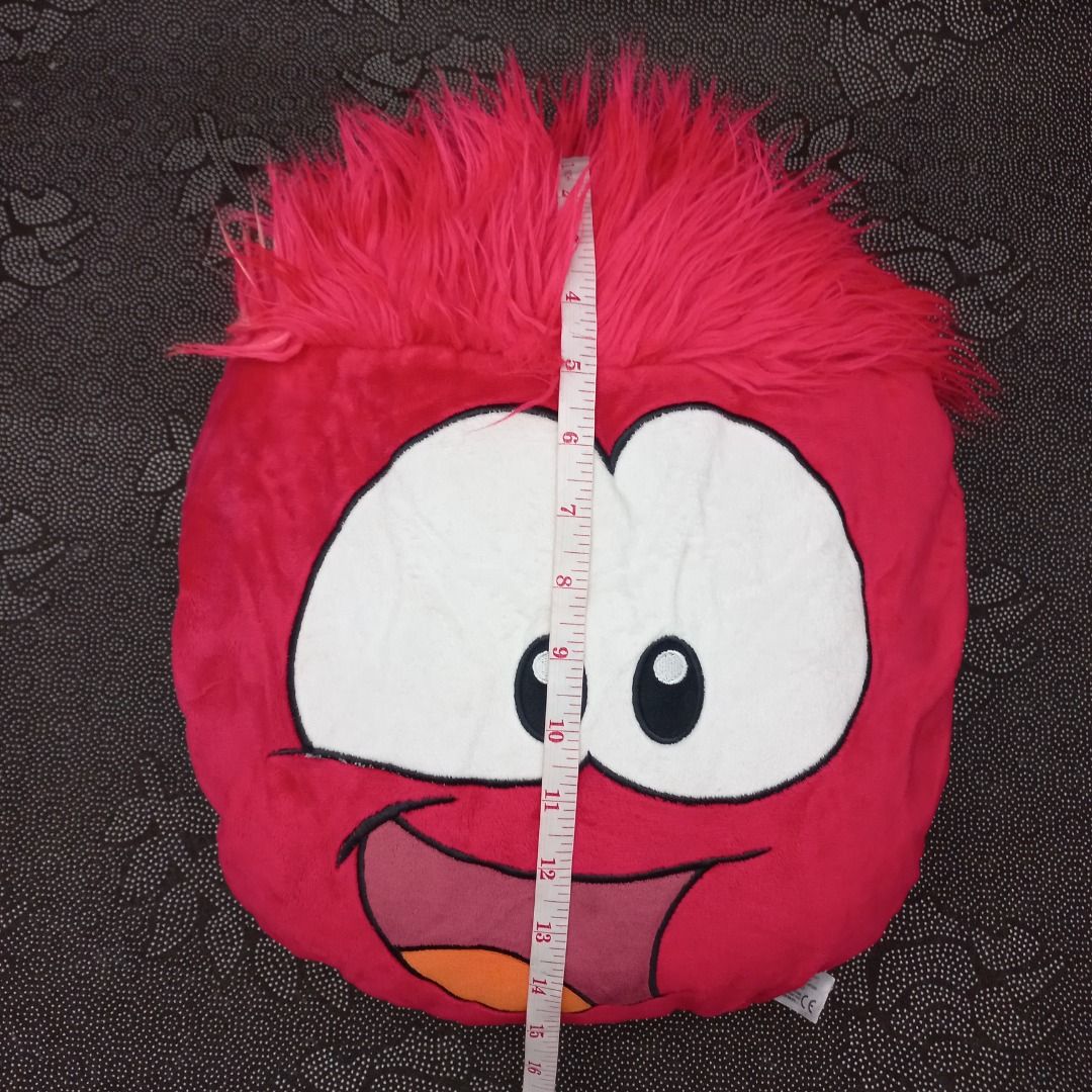 Red Puffle Pillow Head Plush on Carousell