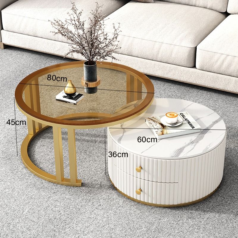 Round Coffee Table Beautiful Tea Table With Drawers Free Delivery