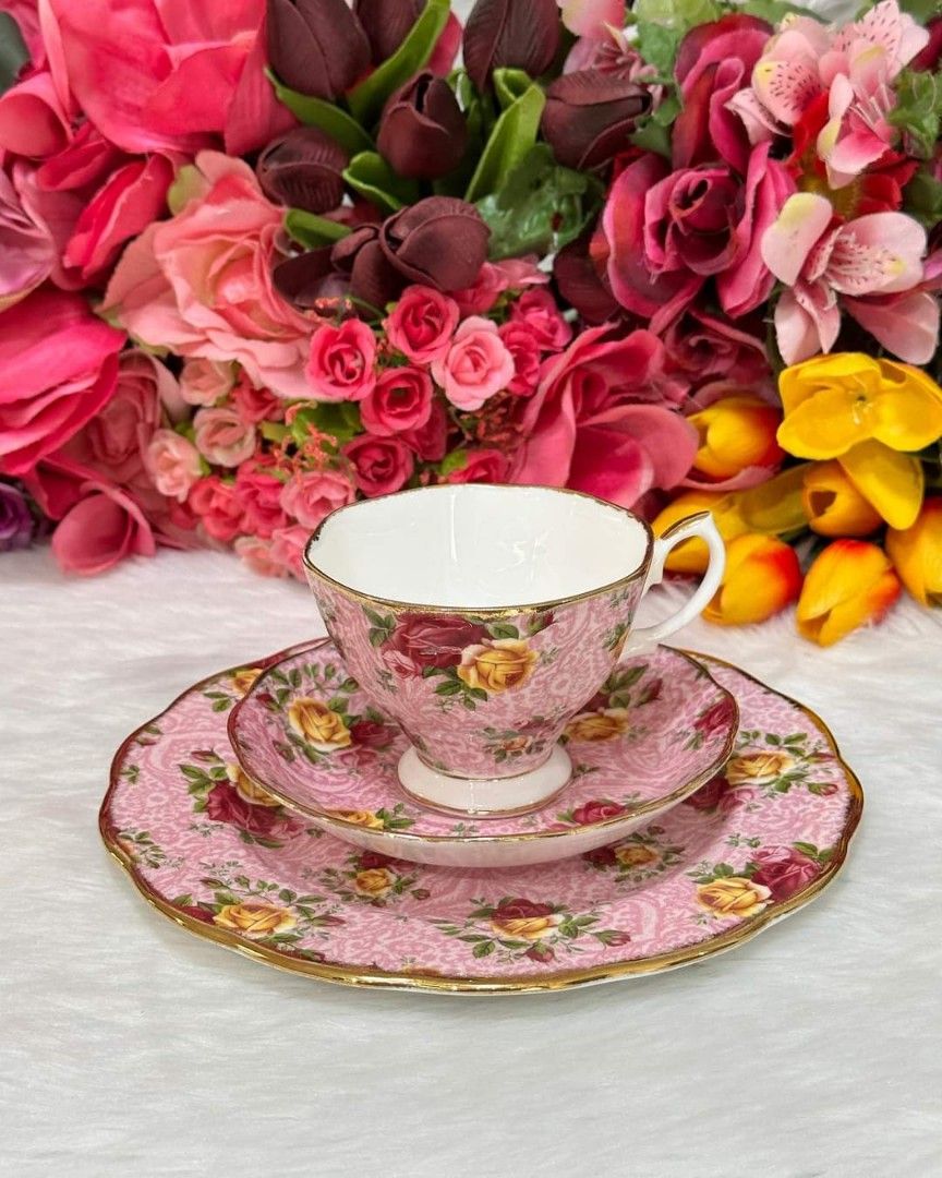 Royal Albert Dusky Pink Lace (Category: Coffee & Tea Tableware) located in Pasig City. Submitted by glam_things (Listing ID 1249704077, Image 1). Description: Royal Albert Dusky Pink Lace in good condition. P3500 only. *Please note that we are selling vintage, antique and used pieces. These are not brand new and will show some signs of use and wear. They might have different back-stamps. You may request for photos if you are particular with it. A