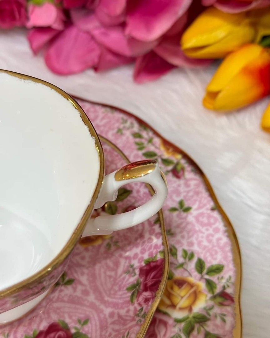 Royal Albert Dusky Pink Lace (Category: Coffee & Tea Tableware) located in Pasig City. Submitted by glam_things (Listing ID 1249704077, Image 3). Description: Royal Albert Dusky Pink Lace in good condition. P3500 only. *Please note that we are selling vintage, antique and used pieces. These are not brand new and will show some signs of use and wear. They might have different back-stamps. You may request for photos if you are particular with it. A