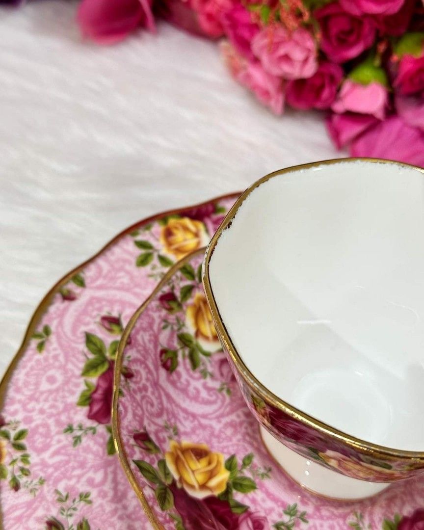 Royal Albert Dusky Pink Lace (Category: Coffee & Tea Tableware) located in Pasig City. Submitted by glam_things (Listing ID 1249704077, Image 2). Description: Royal Albert Dusky Pink Lace in good condition. P3500 only. *Please note that we are selling vintage, antique and used pieces. These are not brand new and will show some signs of use and wear. They might have different back-stamps. You may request for photos if you are particular with it. A