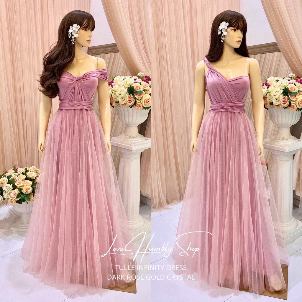 Infinity Dress (Old Rose), Women's Fashion, Dresses & Sets, Evening dresses  & gowns on Carousell