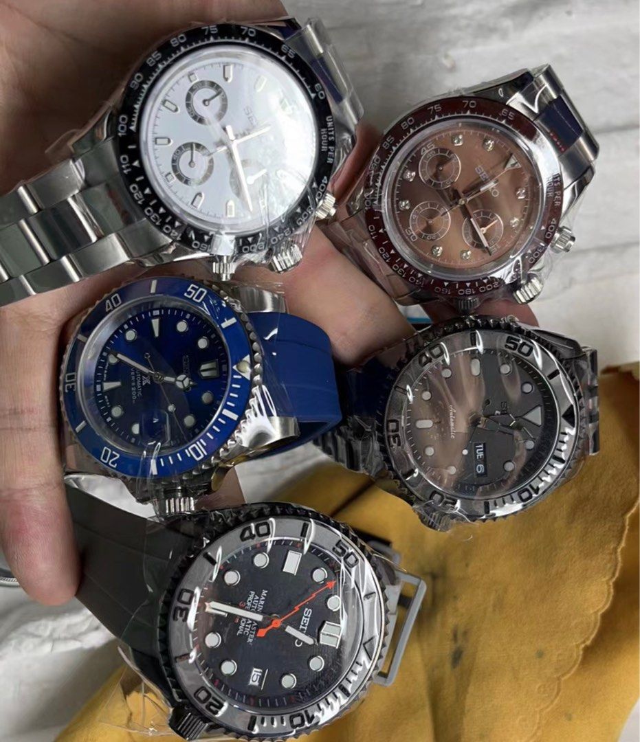 Seiko Mod custom watches nh35 nh34 nh38 vk63 vk64, Men's Fashion ...