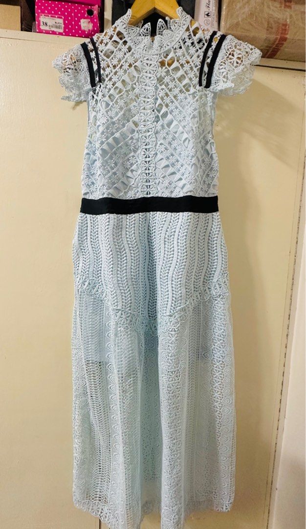 SELF PORTRAIT INSPIRED LIGHT BLUE DRESS Women s Fashion Dresses