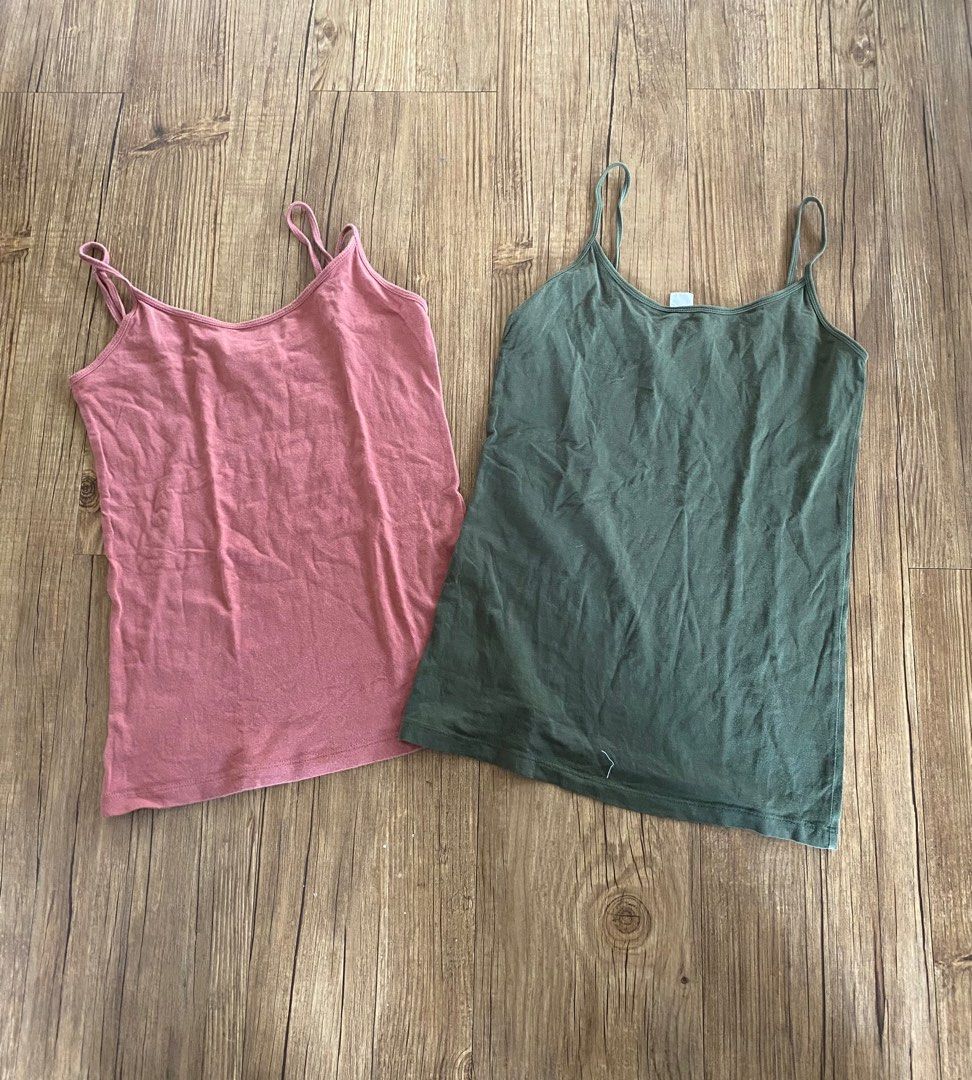 [SET] Forever 21 sando in pink and green (Category: Sleeveless) located in Dasmarinas. Submitted by cafinds (Listing ID 1249665912, Image 1). Description: - slighty used but no flaws .