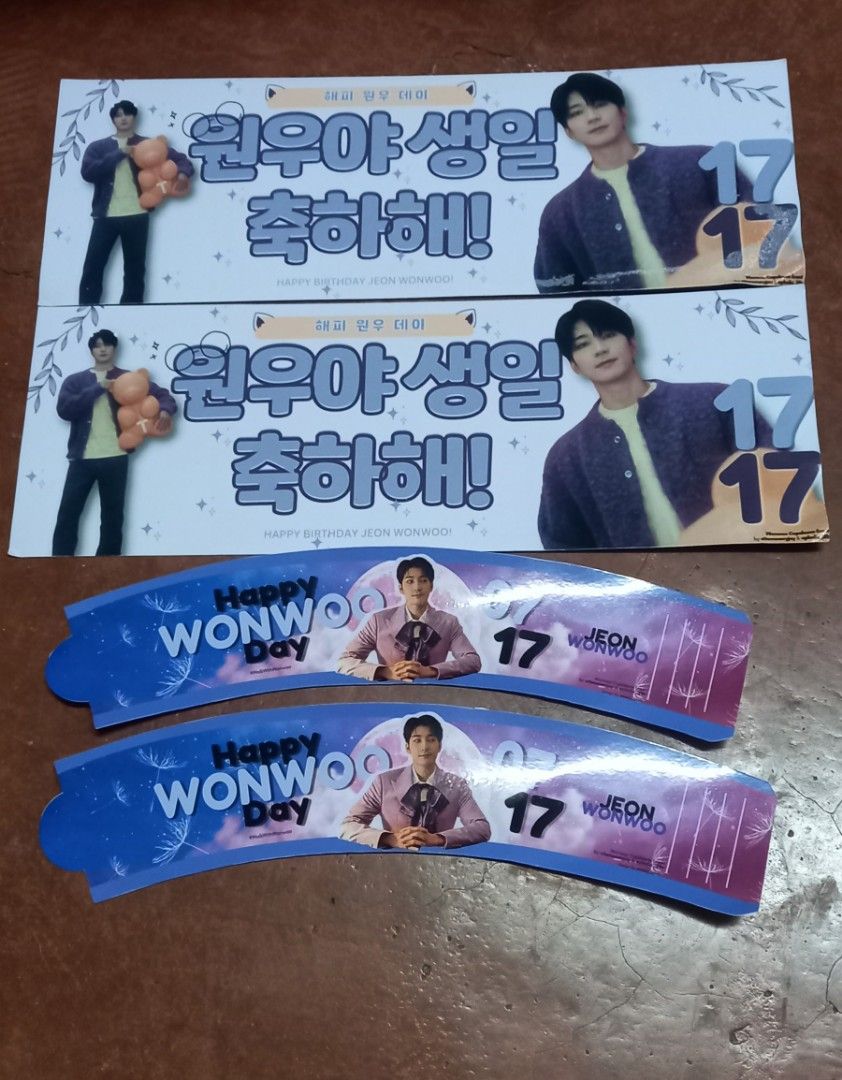 SEVENTEEN Wonwoo Birthday Cupsleeve Set on Carousell
