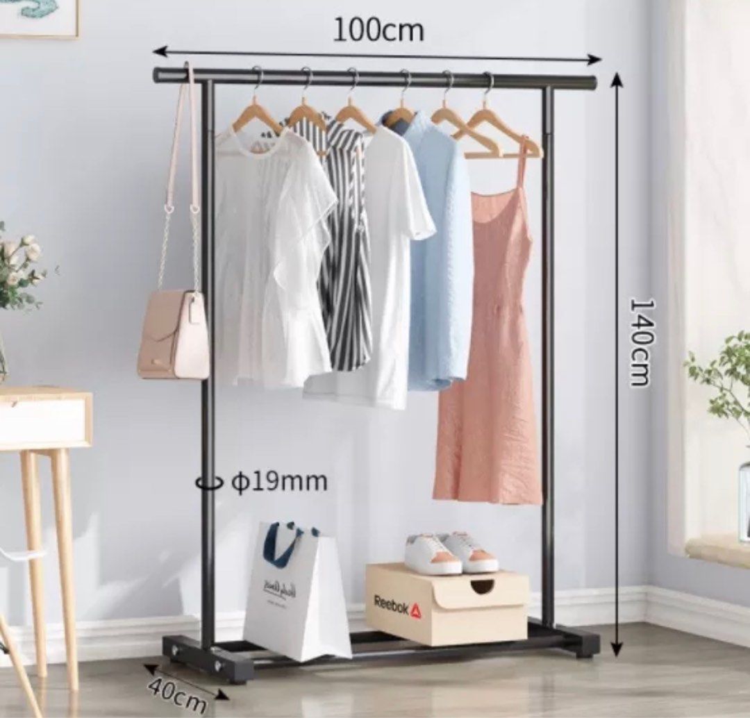 Single Pole Balcony Rack Clothes Rack Steel Cloth Hanger And Organizer ...