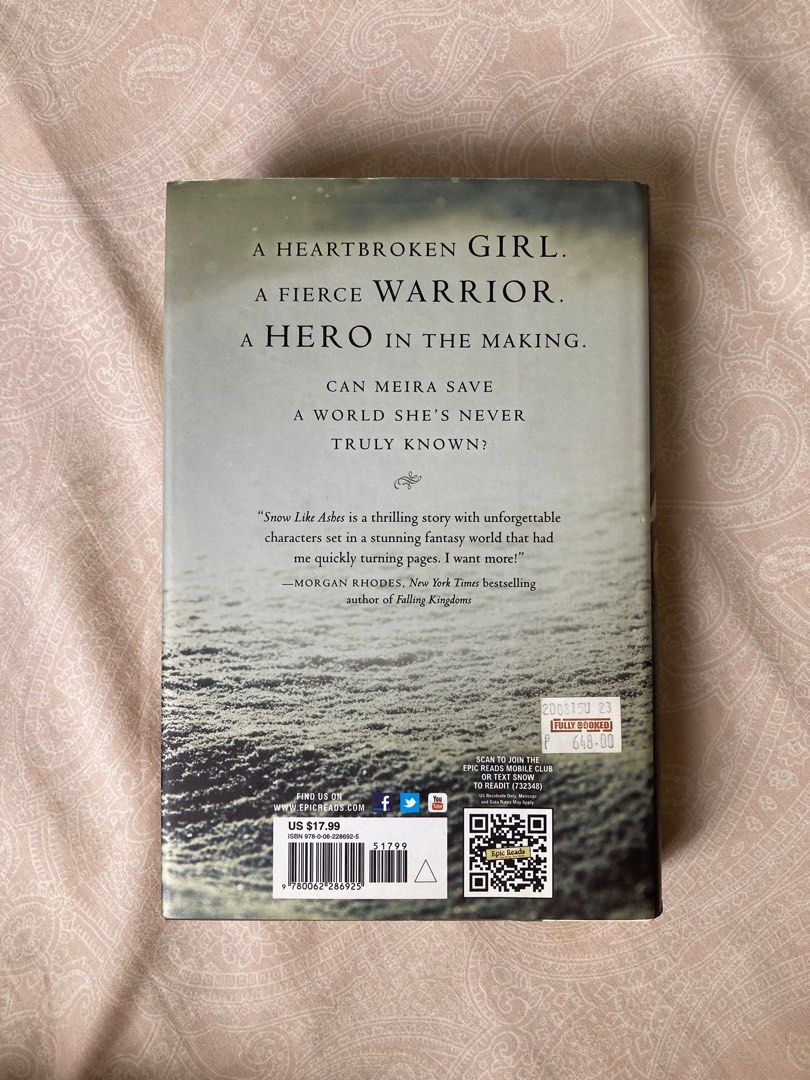 Snow Like Ashes by Sara Raasch (Hardcover) (Category: Storybooks) located in Quezon City. Submitted by Train4Thoughts (Listing ID 1249644872, Image 2). Description: - preloved - good as new.