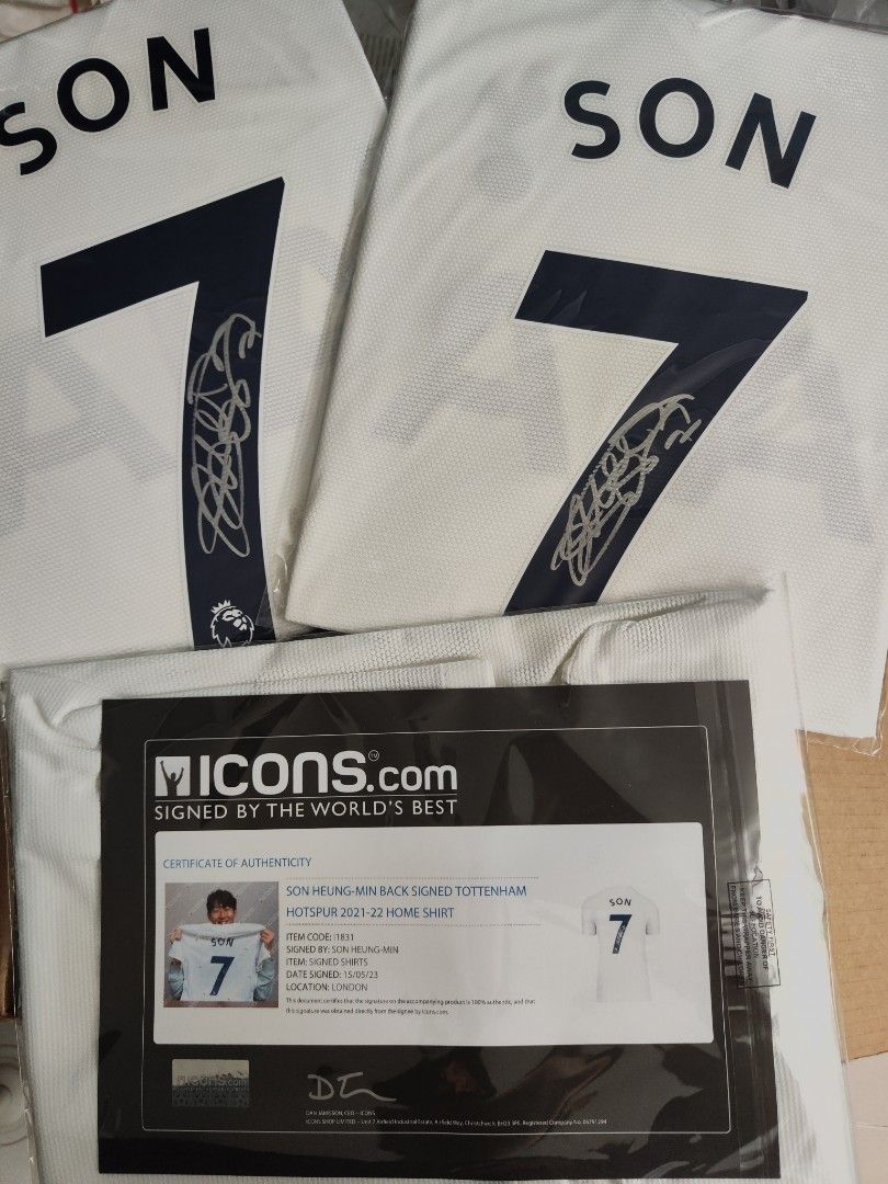 Son Heung-min Tottenham Hotspur 2021-22 Home Shirt With Back Signed