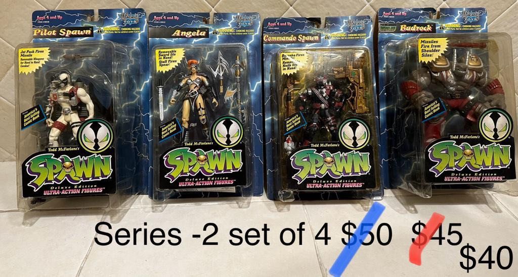 SPAWN (Category: Toy Figures) located in Singapore. Submitted by vendahansa (Listing ID 1245829119, Image 5). Description: FURTHER Marked down prices as shown on photos! Offer ends Aug 2023. .