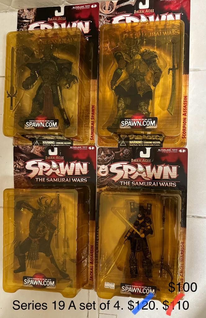 SPAWN (Category: Toy Figures) located in Singapore. Submitted by vendahansa (Listing ID 1245829119, Image 6). Description: FURTHER Marked down prices as shown on photos! Offer ends Aug 2023. .