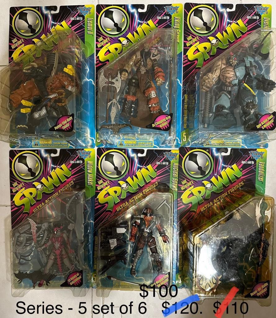 SPAWN (Category: Toy Figures) located in Singapore. Submitted by vendahansa (Listing ID 1245829119, Image 7). Description: FURTHER Marked down prices as shown on photos! Offer ends Aug 2023. .
