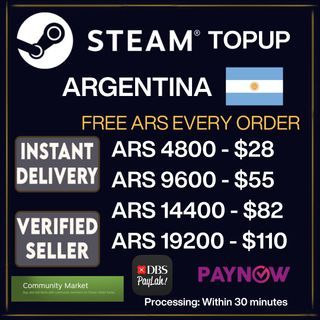 Steam Argentina [ARS] Wallet Market Top Up