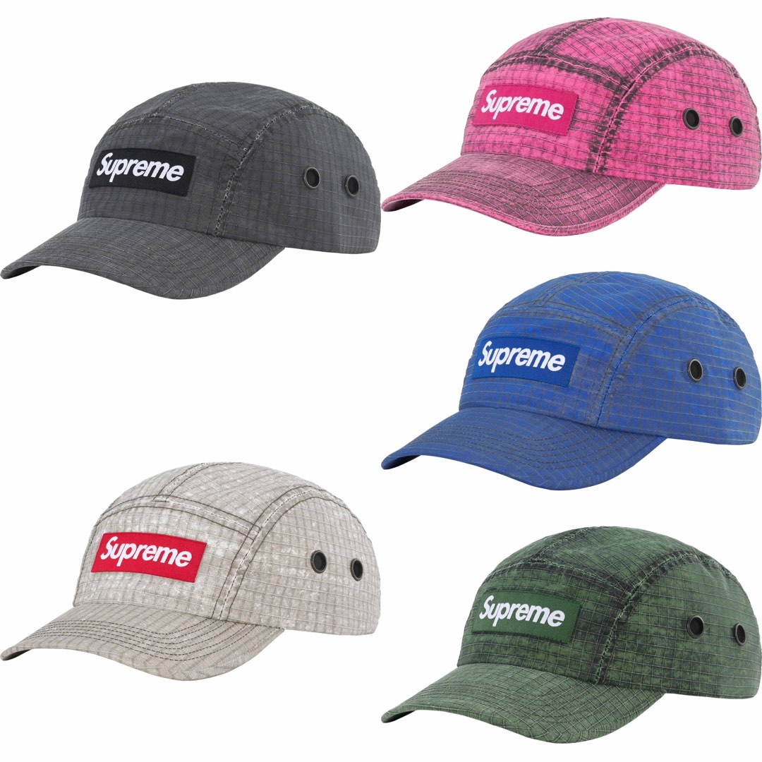Distressed Ripstop Camp Cap Green