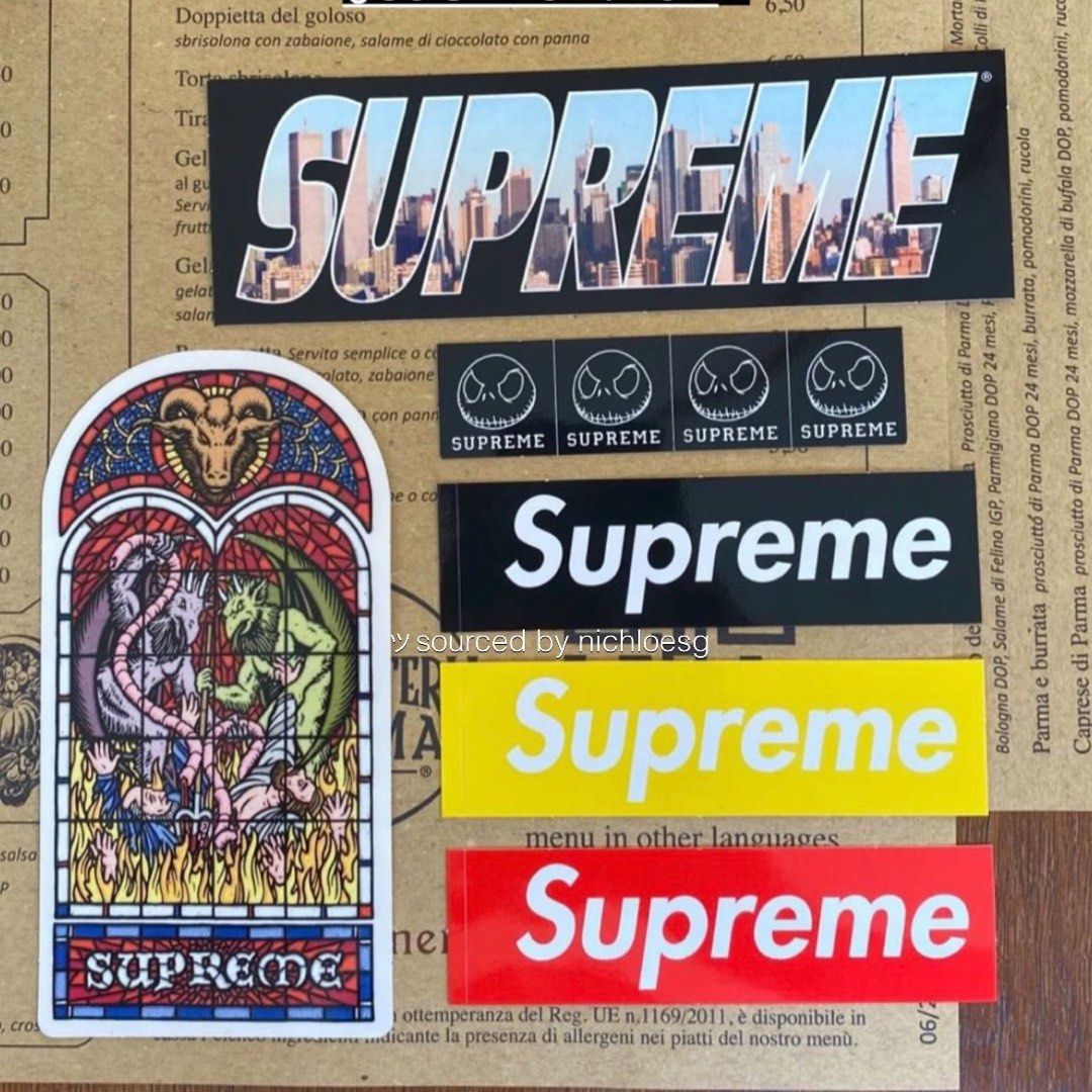 Supreme sticker set hotsell