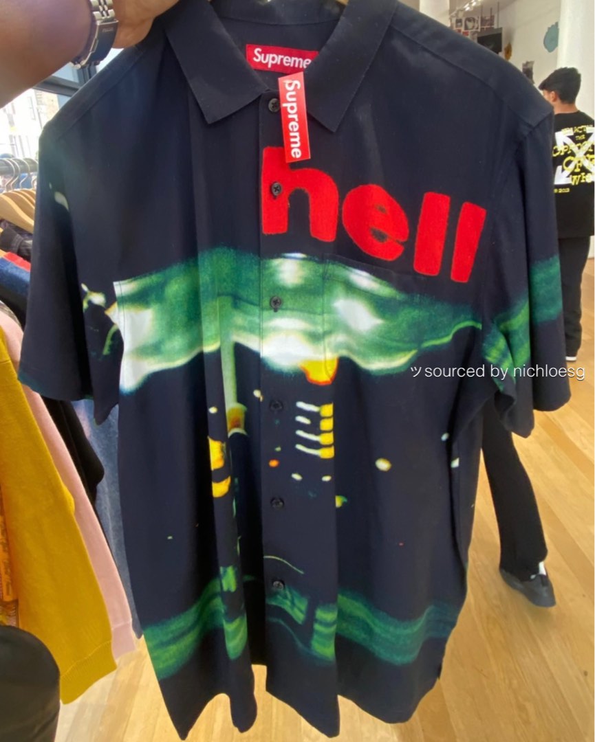 SUPREME 23AW Hell S/S Shirt レーヨン　サイズL