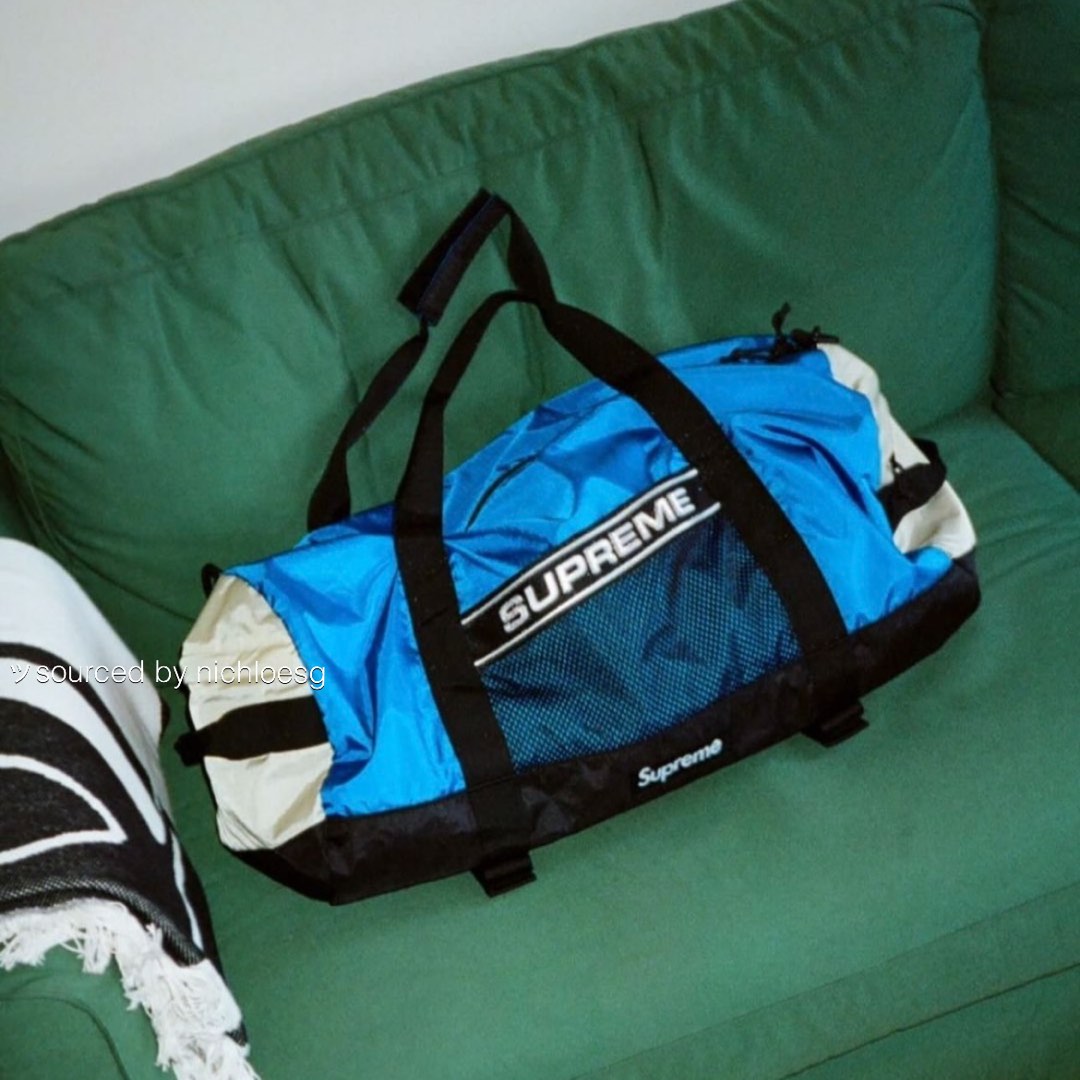 Supreme Logo Duffle Bag Blue (FW23)
