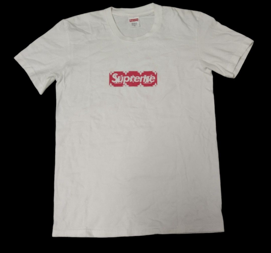 supreme LV box logo, Men's Fashion, Tops & Sets, Tshirts & Polo Shirts on  Carousell