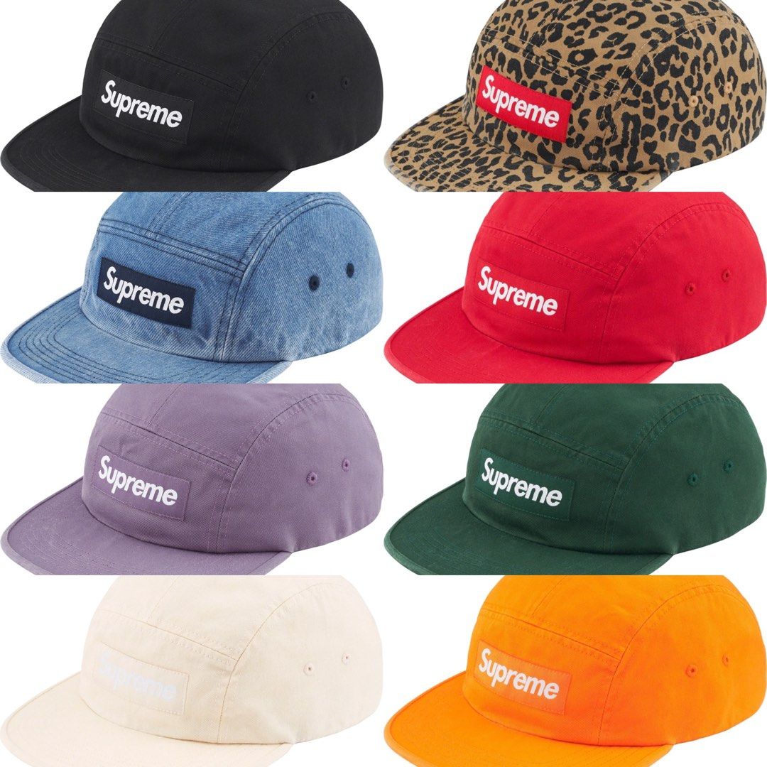 Supreme Washed Chino Twill Camp Cap Cap (SS22) RedSupreme Washed Chino  Twill Camp Cap Cap (SS22) Red - OFour