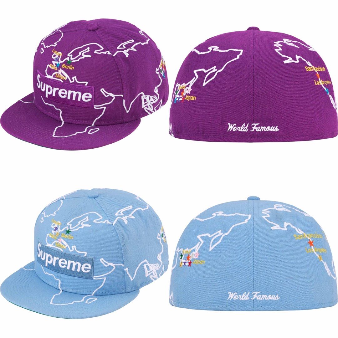 SUPREME WORLDWIDE BOX LOGO NEW ERA CAP, Men's Fashion, Watches