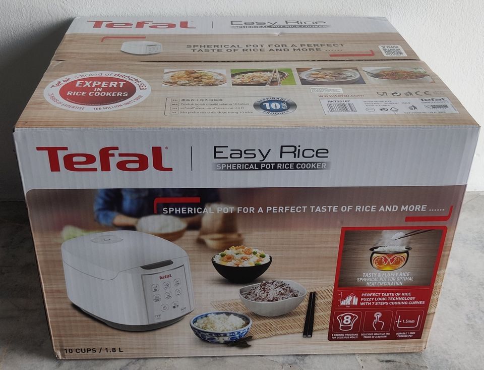 Tefal Easy Rice Fuzzy Logic Rice Cooker (RK7321), TV & Home Appliances