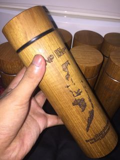 Termos - Tumbler Kayu , Botol Minum bambu - Tempat Minum