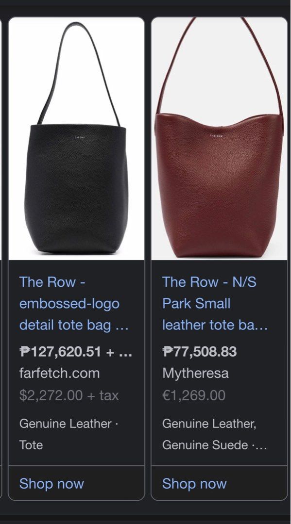 Shop The Row The Row Park Tote Small N/S Park Tote in Leather by