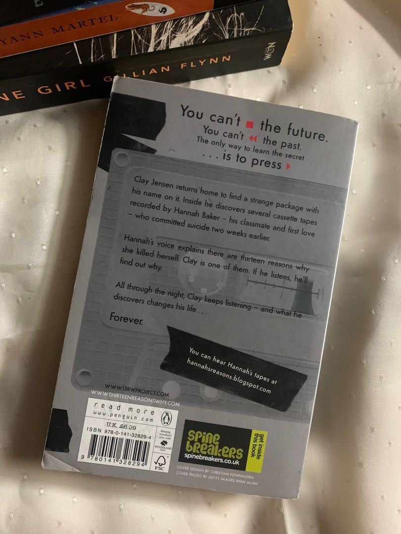 Thirteen Reasons Why by Jay Asher YA Novel (Category: Storybooks) located in Quezon City. Submitted by declutterarch (Listing ID 1249727397, Image 2). Description: Hi! Selling my preloved books :) - lightly used - meetups around Cubao/Timog/ UP Diliman area only - mod: lalamove - mop: gcash/ paymaya send a message to check pics and condition 💌 .