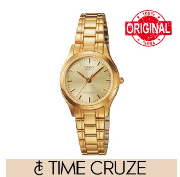 Time Cruze Casio LTP 1275 Gold Tone Stainless Steel Quartz Analog Women Watch LTP 1275G 9A LTP 1275G 9 LTP1275G 9A LSG2783
