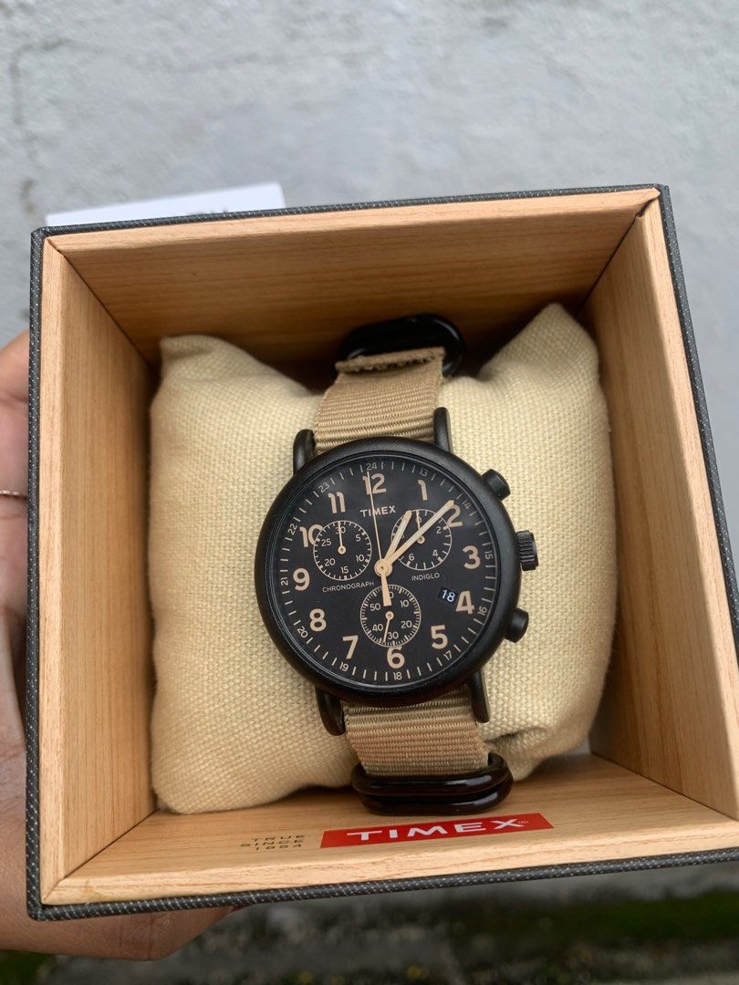 Timex weekender chrono black top