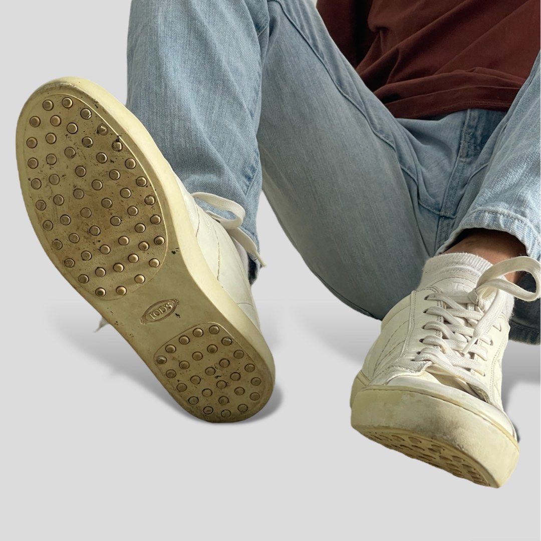 Tods discount white trainers