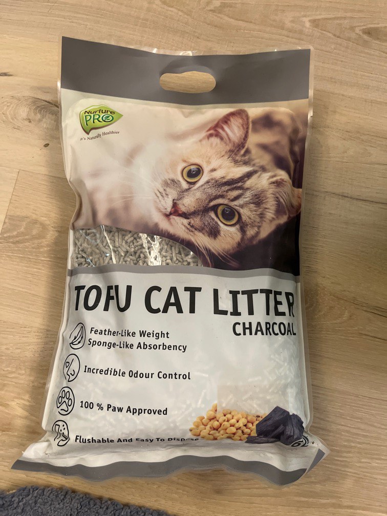 Tofu Cat Litter (charcoal), Pet Supplies, Pet Food on Carousell