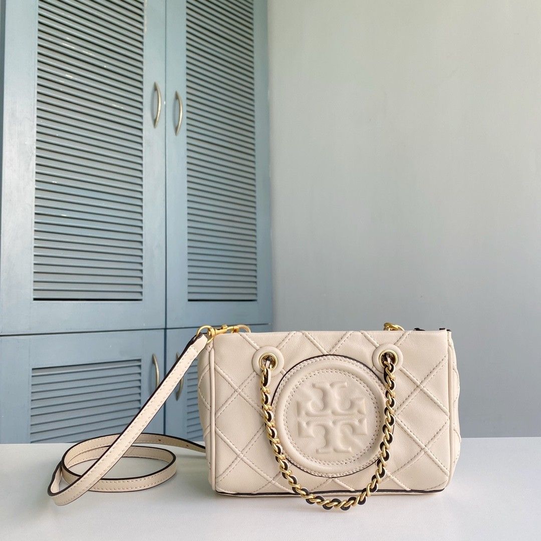 Tory Burch Fleming Mini Quilted Chain Tote Bag