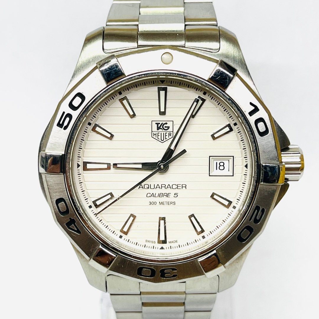 Aquaracer calibre 5 sales white dial
