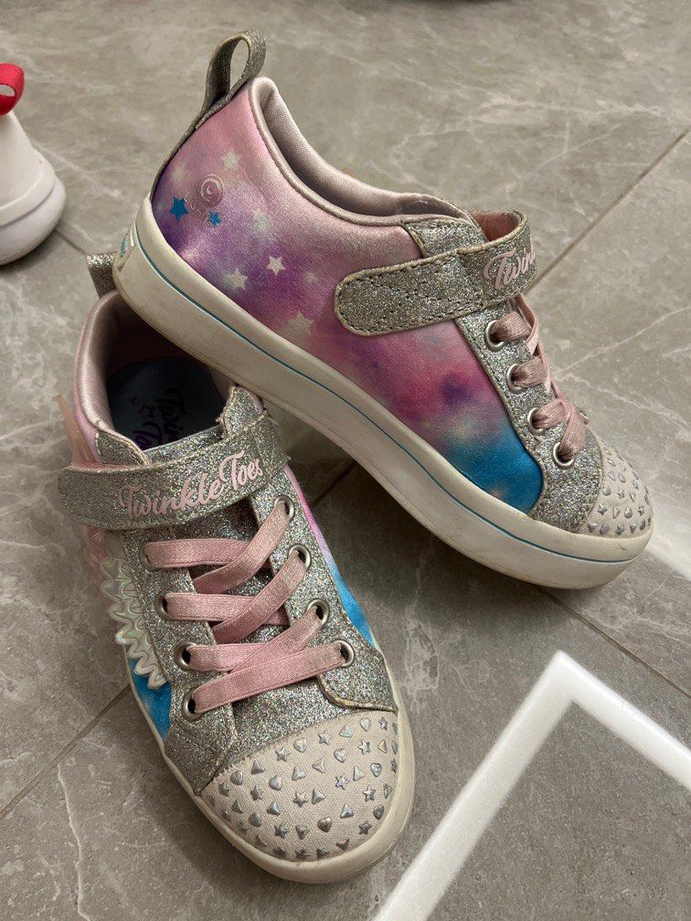 Glitter light clearance up shoes