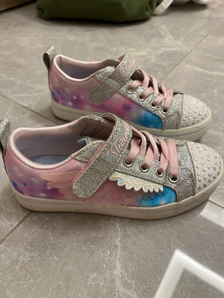 Glitter light clearance up shoes