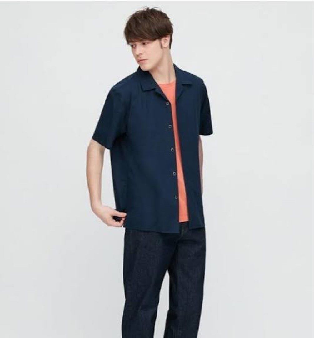 Linen blend polo shirt