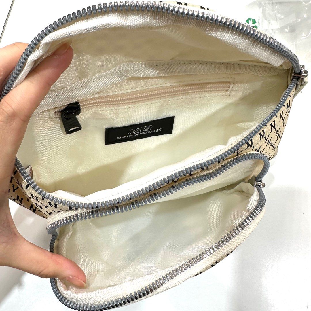 Unisex MLB authentic cream cross body bag