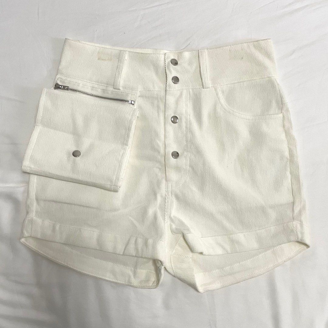 White high waisted dress shorts online
