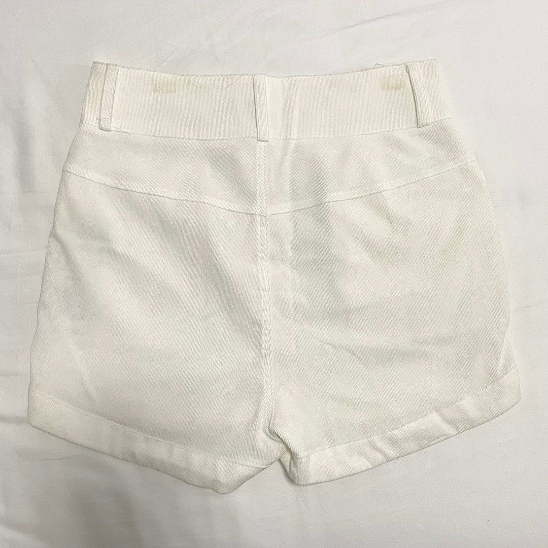 White high waisted dress shorts sale