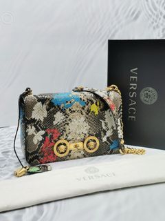 Fendi Fendace La Medusa Medium Handbag Gold Baroque Print in Canvas/Leather  with Gold-tone - US