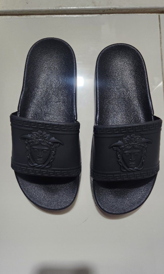 Versace Slides, Men's Fashion, Footwear, Flipflops and Slides on Carousell