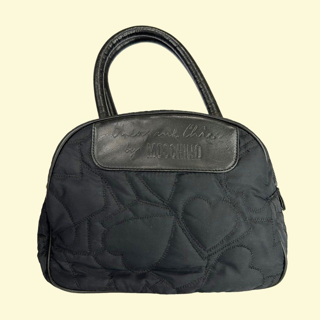 Quilted Embossed Boston Bag