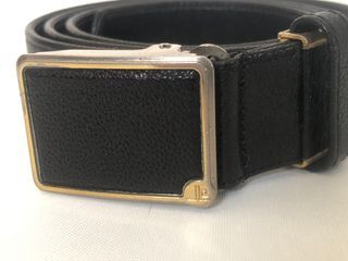Vintage Jean-Louis Scherrer Genuine Leather Belt with a Ratchet Type Box Buckle
