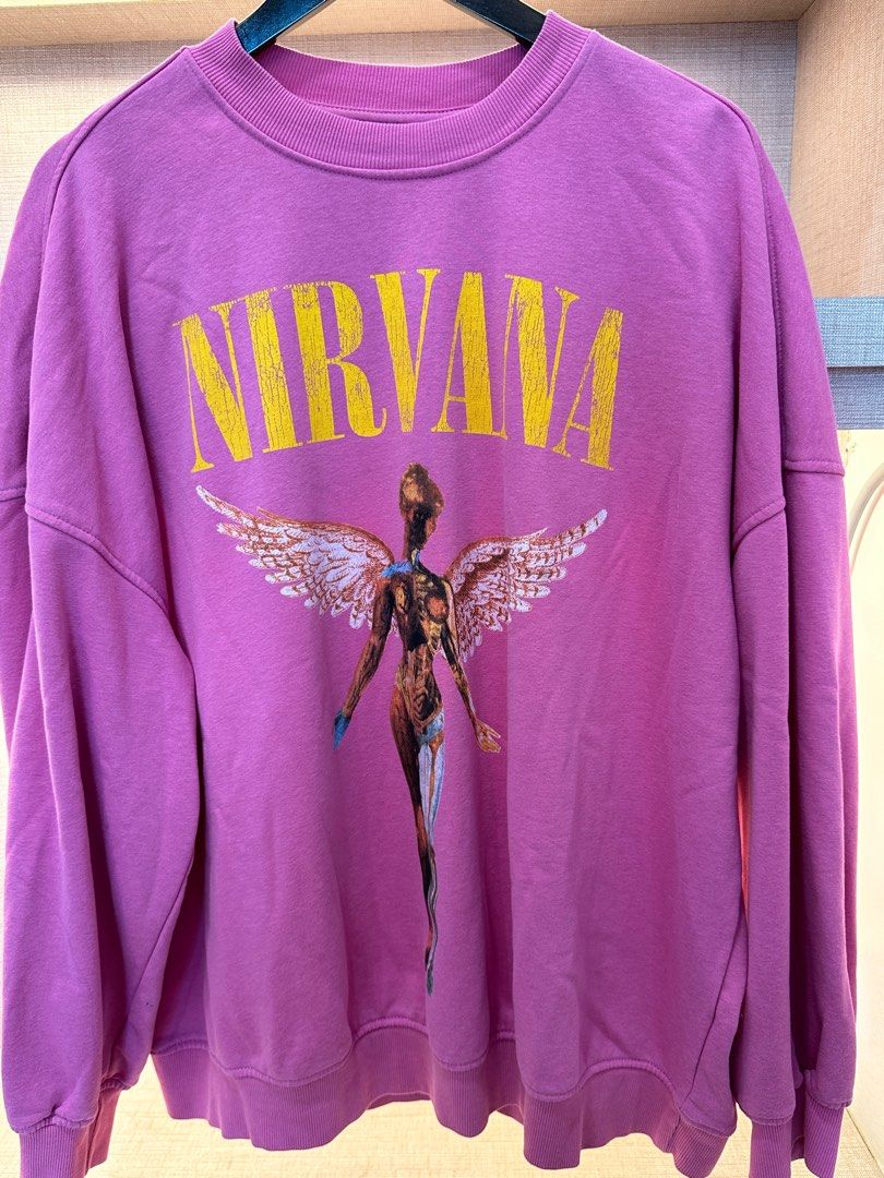 Vintage Nirvana Sweatshirt, Women's Fashion, Tops, Longsleeves on