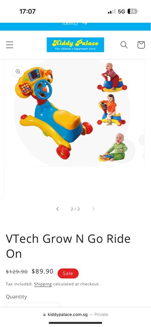 VTech Grow N Go Ride On, Babies & Kids, Infant Playtime on Carousell