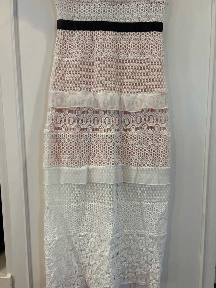White lace 2024 western dress